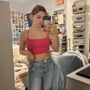Hot pink crop top
